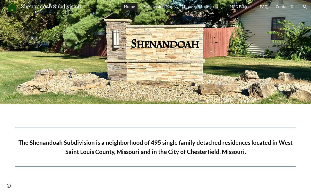 Chesterfield neighbors Shenandoah resident association website