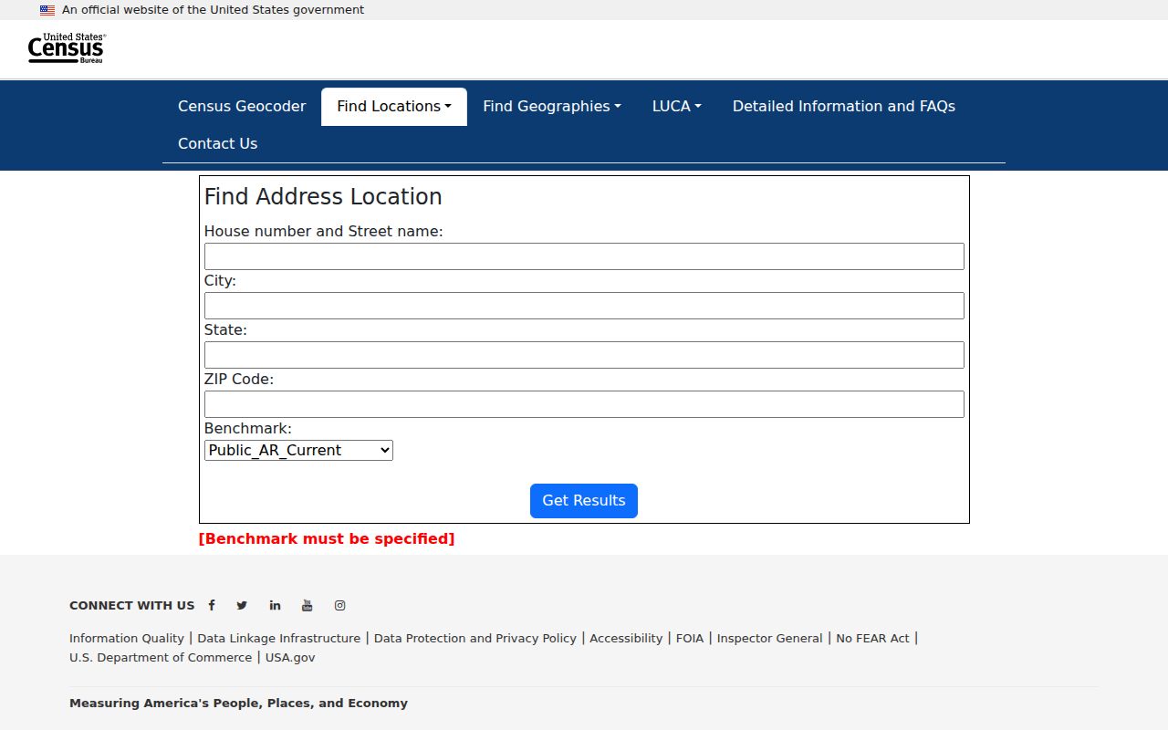 Chesterfield ZIP code Census address geocoder